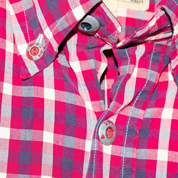 GANT Rugger Large Hugger fit Red Button up Shirt Check Cotton - Picture 4 of 6